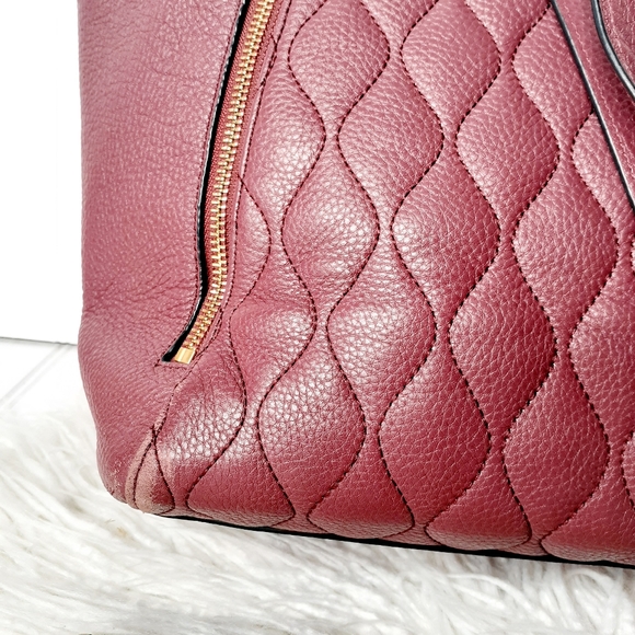 Vera Bradley Avery Claret Leather Tote - Picture 11 of 15